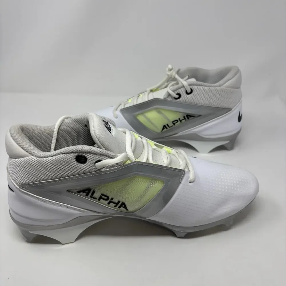 Nike Alpha Menace 4 Pro Men's 12.5 Football Cleats White/Photon Dust‎ FD7037-100